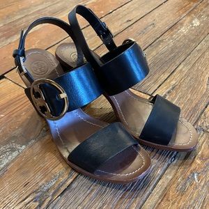 Black Strappy Tory Burch Heels